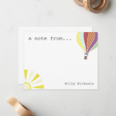 Ballotte à air chaud et Carte pour notes plat sola (Devant/Arrière en situation)