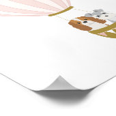 Ballotte à air chaud rose avec Poster pour chien (Coin)