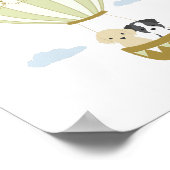 Ballotte à air chaud vert avec puppies Poster de p (Coin)