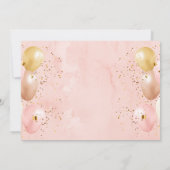 Ballotte rose Carte de remerciements d'anniversair (Dos)