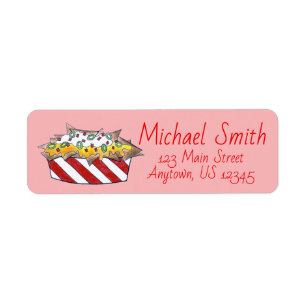 Ballpark Cheese Nachos Chips Carnival Fair Food Etiket