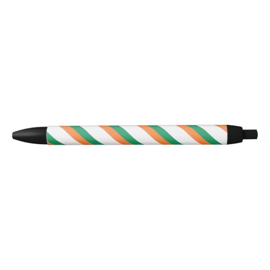 Ballpoint Ierse vlag Zwarte Inkt Pen (Voorkant)
