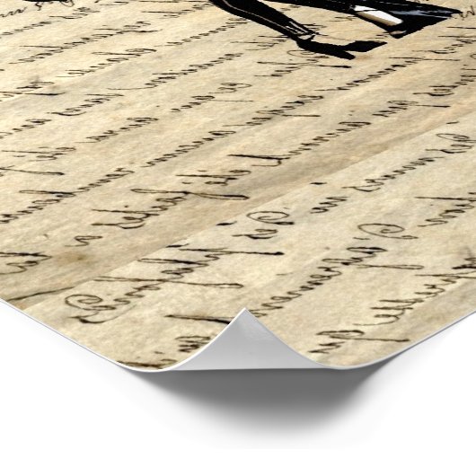 Ballrokdansers op  papier poster (Hoek)