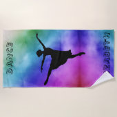 Ballroom Ballerina Waterverf Strandlaken (Voorkant)