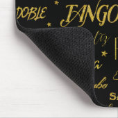 Ballroom Dance All Over Pattern Gold Faux Glitter Muismat (Hoek)