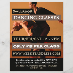 Ballroom Dancers, Dance Lesson Adverteren flyer