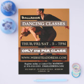 Ballroom Dancers, Dance Lesson Adverteren flyer (Enkel)