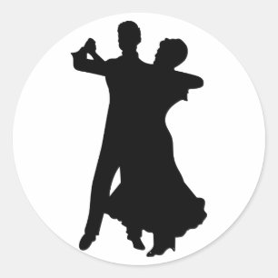 Ballroom Dancers Ronde Sticker