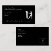 Ballroom Dancing Instructor Mexican Silver Visitekaartje (Voorkant / Achterkant)