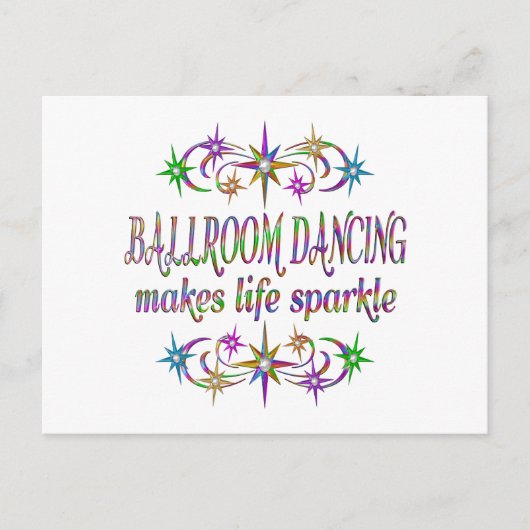 Ballroom Dancing Sparkles Briefkaart (Voorkant)