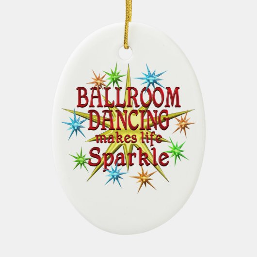 Ballroom Dancing Sparkles Keramisch Ornament (Voorkant)