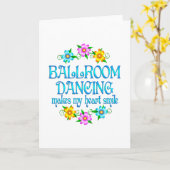 Ballroom dansen glimlachen kaart (Gele Bloem)