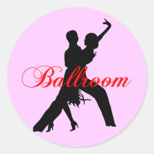Ballroom dansen ronde sticker