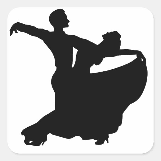 Ballroom-dansen Vierkante Sticker (Voorkant)