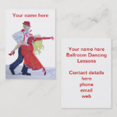 ballroom dansend visitekaartje (Voorkant / Achterkant)