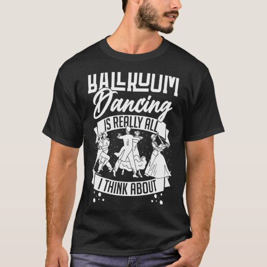 Ballroom dansende beginnermuziek danslessen 1 t-shirt (Voorkant)