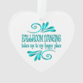 Ballroom danserend, gelukkig plaats ornament (achterkant)