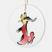 Ballroom dansers dansende koppels met dansende dan keramisch ornament (Links)
