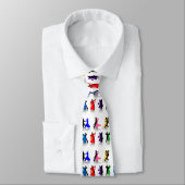 Ballroom dansers in Colour Necktie Stropdas (Gebonden)