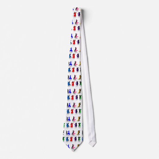 Ballroom dansers in Colour Necktie Stropdas (Voorkant)