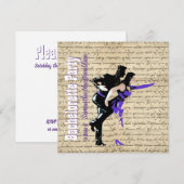 Ballroom dansers vrijgezellenfeest kaart (Voorkant / Achterkant)