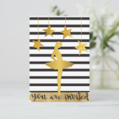 Ballroom Moderne Danser Piruette VIP uitnodiging (Staand voorkant)