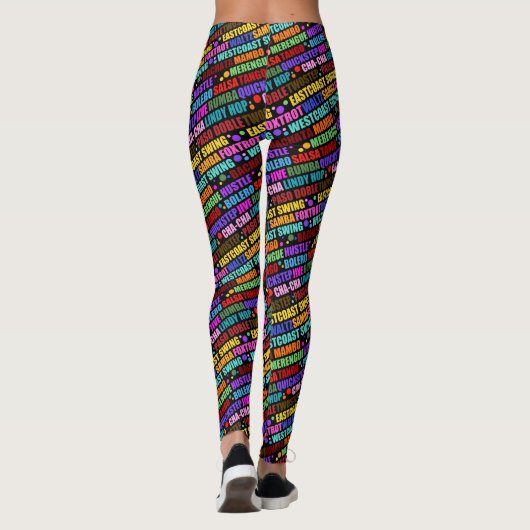 ballroomdans | dansstijlen | Kleurrijke print Leggings (Achterkant)
