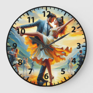 Ballroomdansende Swingdansparen Grote Klok