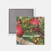 Balls Beads Evergreens Christmas Holiday Magnet (Recto/Verso)