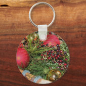 Balls Beads Evergreens Kerstvakantie Sleutelhanger (Voorkant)