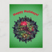 Balls Beads Wreath Carte postale de Noël (Devant)