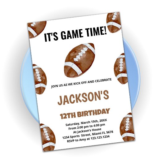 Balls Football Invitations Anniversaire