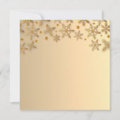  Balls Goud Sneeuwvlokken Corporate Christmas Kaart (Achterkant)