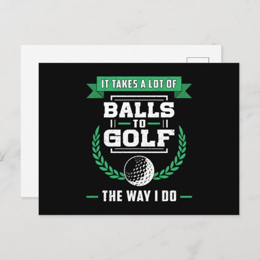 Balls Of Golf Player Golfing Sports Funny Briefkaart (Voorkant / Achterkant)
