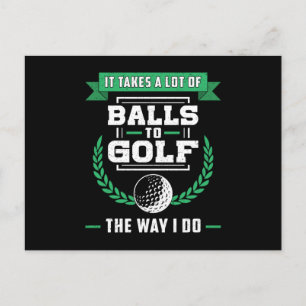 Balls Of Golf Player Golfing Sports Funny Briefkaart