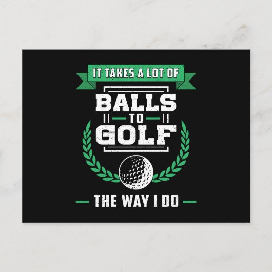 Balls Of Golf Player Golfing Sports Funny Briefkaart (Voorkant)
