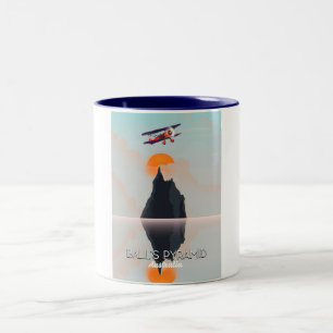 Balls Pyramid Australia  flight poster Tweekleurige Koffiemok