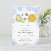 Balls Sport Invitation Anniversaire (Debout devant)