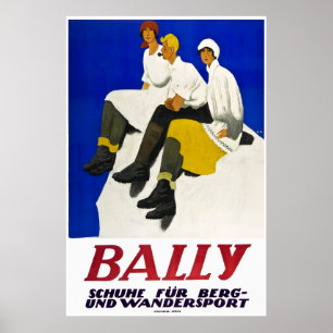 Bally, Chaussures pour l'hiver, Poster de ski