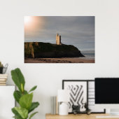 ballybunion beach château et affiche des falaises (Bureau à domicile)