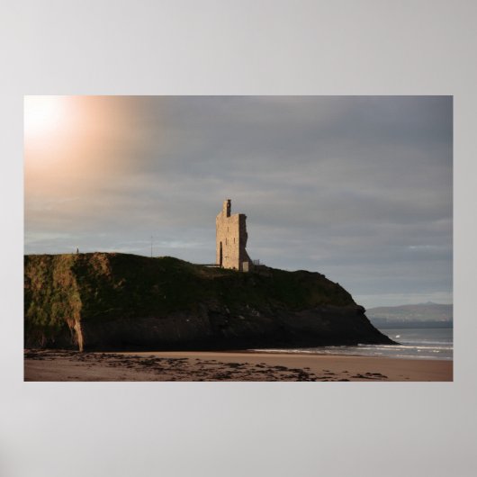 ballybunion beach château et affiche des falaises (Devant)