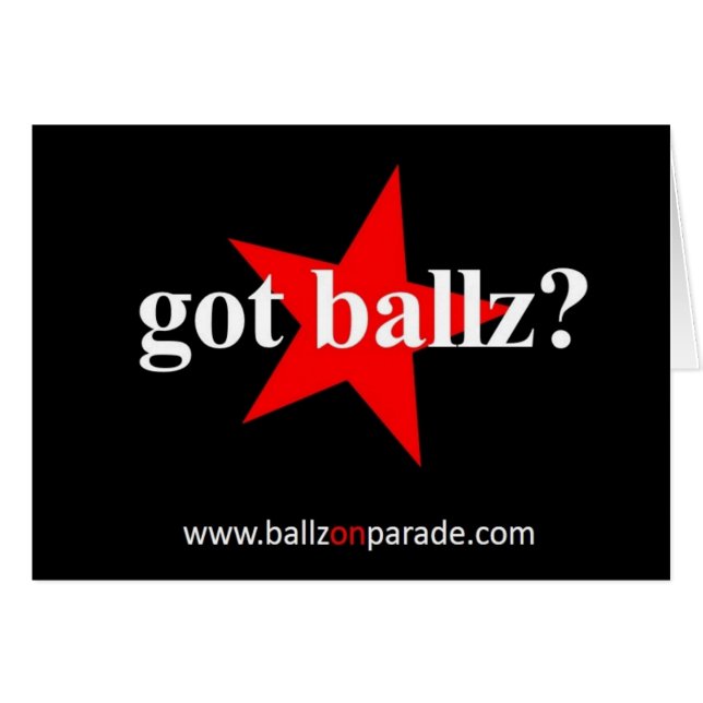 Ballz ? Carte de voeux (Devant horizontal)