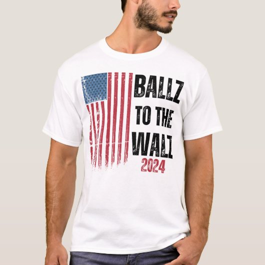 BALLZ NAAR DE WALZ HARRIS 2024 T-SHIRT (Voorkant)