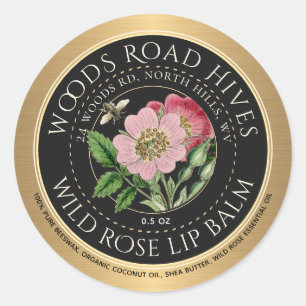Balme à lèvres Rose sauvage avec Mini Étiquette d'
