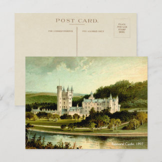 Balmoral Castle 1897, herstelde hoge resolutie Briefkaart