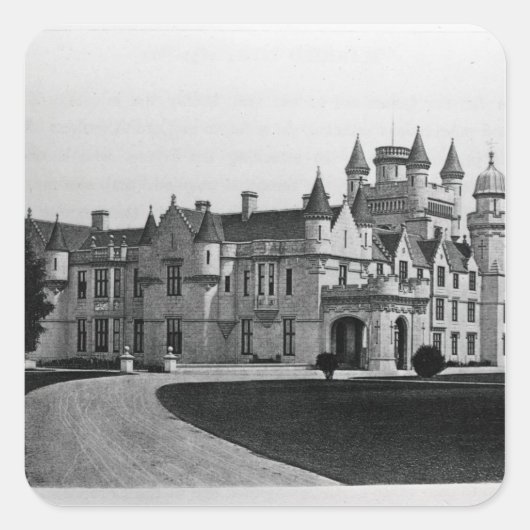 Balmoral Castle Vierkante Sticker (Voorkant)