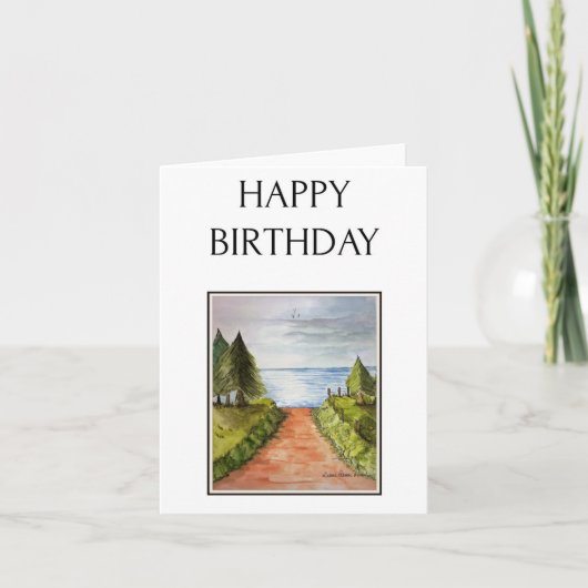 Balnéaire, Art côtier, Carte Anniversaire (Devant)