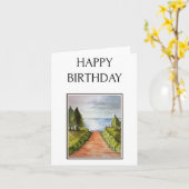 Balnéaire, Art côtier, Carte Anniversaire (Fleur jaune)