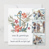 Balnéaire | Carte de collage photo de jour férié C (Devant)