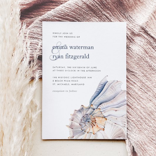 Balnéaire | Faire-part de mariage de coquillages m